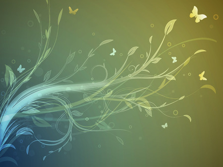 illustration of transparent swirling flourishes decorative Floral Backgroundのイラスト素材