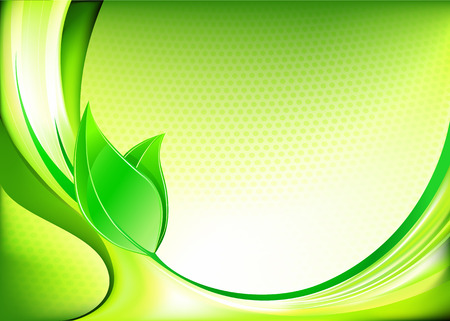 illustration of  fresh spring abstract background with green leaves のイラスト素材