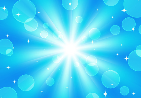  illustration of blue abstract background with blurred neon light dots  のイラスト素材