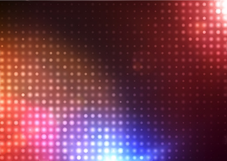  illustration of disco lights dots pattern on red backgroundのイラスト素材