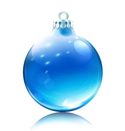  illustration of cool blue Christmas decorationのイラスト素材