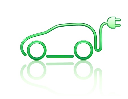  illustration of electric powered car symbolのイラスト素材
