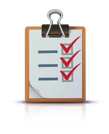 Vector illustration of cool check list on clipboardのイラスト素材