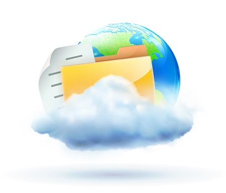 Vector illustration of cool global communication conceptのイラスト素材
