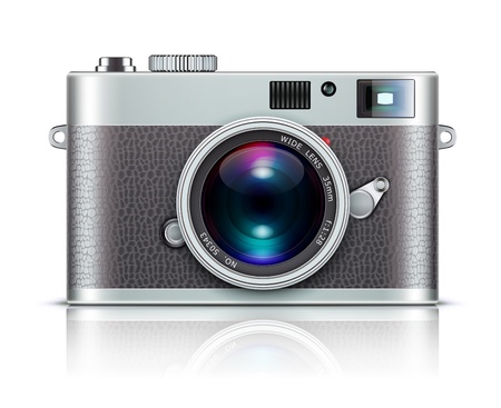 Vector illustration of detailed icon representing retro style cameraのイラスト素材