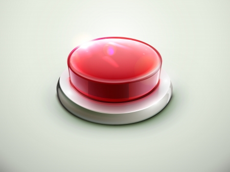 Vector illustration of shiny red emergency buttonのイラスト素材