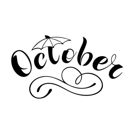 Lettering octoberのイラスト素材