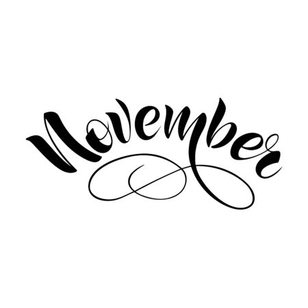 Lettering novemberのイラスト素材