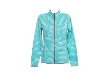 Blue windbreaker sports jacket, isolated on white. clothes for sport and tourismの写真素材