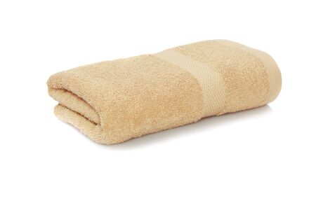 towel rolled isolated on white backgroundの写真素材