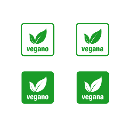 Icon for vegan food, Vegan vector icon. Square.のイラスト素材