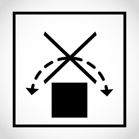 Do not roll packaging label icon Vector illustration.のイラスト素材