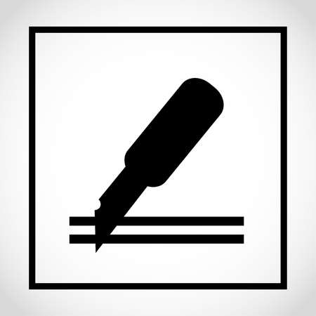 Use cutter packaging label icon Vector illustration.のイラスト素材