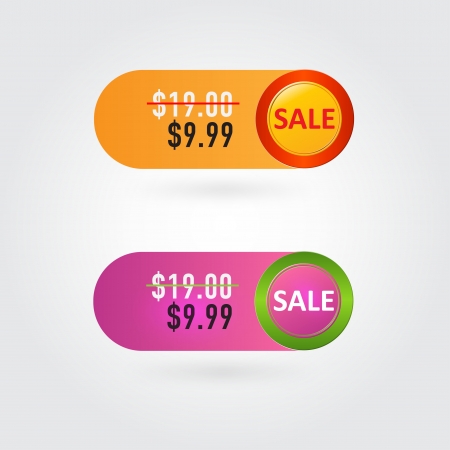 Sale stickersのイラスト素材