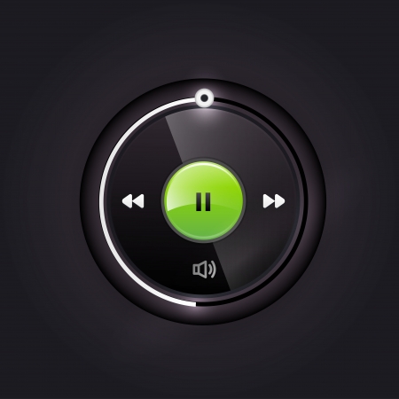 User interface media player のイラスト素材