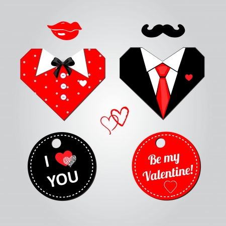 Valentine day hearts for couple のイラスト素材