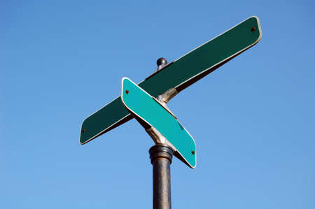 Blank street sign ready for your textの写真素材