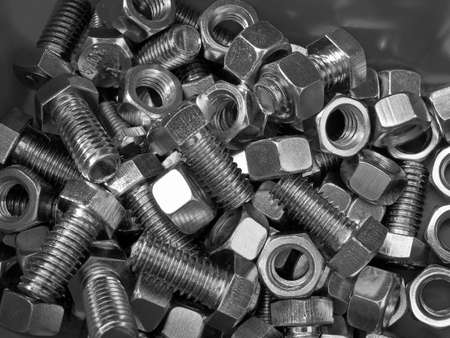 Close-up nuts and boltsの写真素材