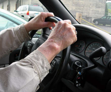 Elderly driverの写真素材