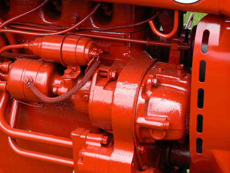 Close-up of tractor engineの写真素材
