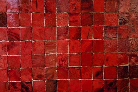 Red Murano Glass Tiles Patternの写真素材