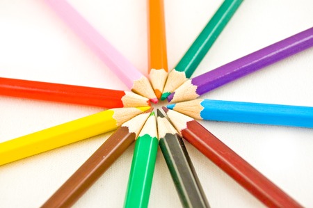colourpencils in a circle