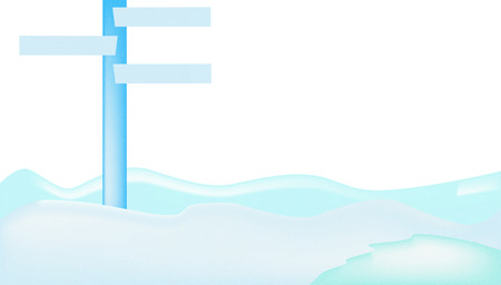 boards signs in a winter wonder landのイラスト素材