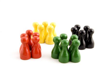 different groups isolated on a white background