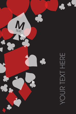 card with 4 suits - club, spade, diamond, heartのイラスト素材