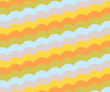 colorful vintage wave pattern with no lineのイラスト素材