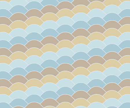 blue theme vintage wave pattern with pale lineのイラスト素材