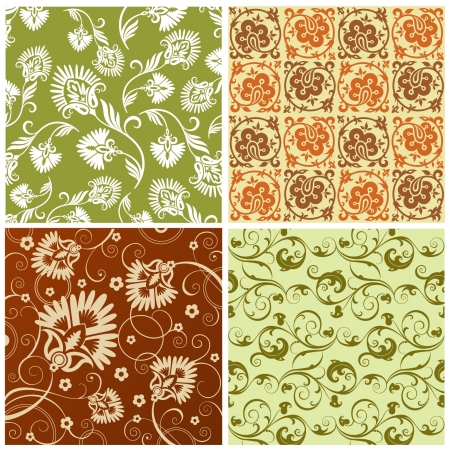 Set of flower wallpapersのイラスト素材