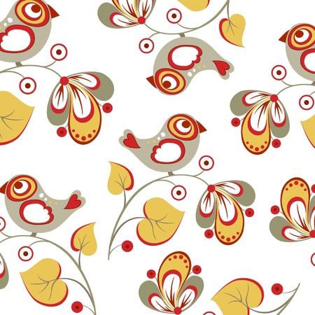 Background with birdsのイラスト素材