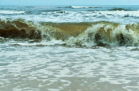 big wave in the sea, storm waves in the Baltic sea