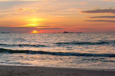 high seashore, steep sea coast of the Baltic sea