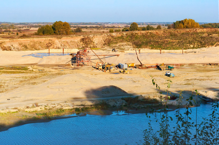 sand quarry, sand mining and quarrying