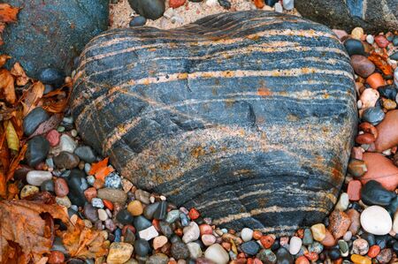 heart the texture of the stone, sea stone background