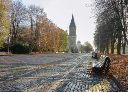 Kaliningrad Cathedral, the historical center of the city and the grave of Immanuel Kant, Russia, Kaliningrad region, October 24, 2019のeditorial素材