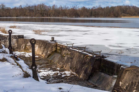 Kaliningrad region, Kolosovka (Willgaiten, Vikau), Russia, March 20, 2021. Old waterworks. The city's water supply in the 19th century. Reservoir. Organizer HT Hoffmann, 1888.のeditorial素材