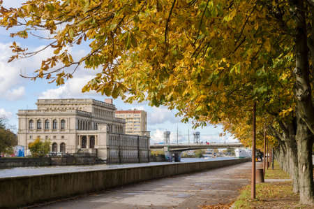 Kaliningrad, Russia, October 18, 2021. The building of the Konigsberg stock exchange. Kaliningrad art Museum. Architecture of prewar Germany.のeditorial素材