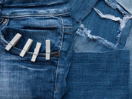 A full frame denim texture or background