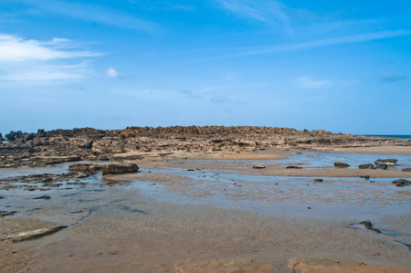 Rocky beach in Isabela, Puerto Ricoの写真素材
