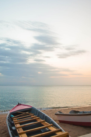 Two boats on the shore, Aguadilla, PRの写真素材