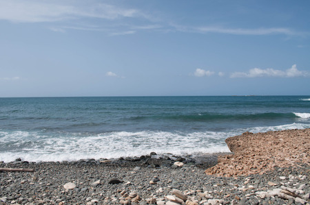 Rock and Mountain Beach Shoreの写真素材