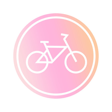bicycle vehicle isolated icon vector illustration graphic design in pastel colorsのイラスト素材