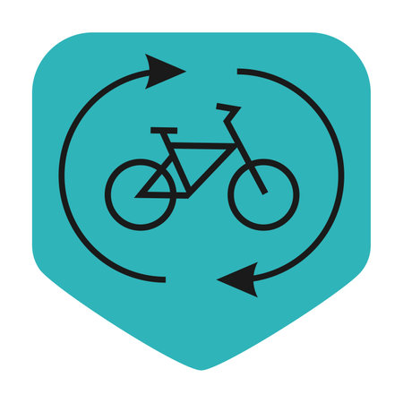 bicycle cycle icon, vector illustration. Flat design styleのイラスト素材