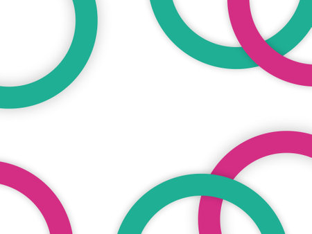 Abstract background with pink and green circles. Vector illustration for your designのイラスト素材
