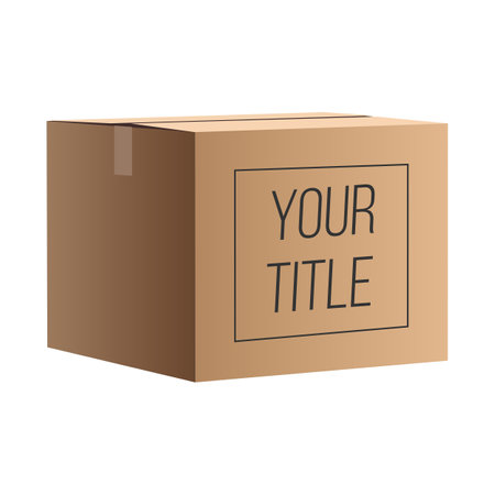 Cardboard box isolated on white background. Vector illustration.のイラスト素材