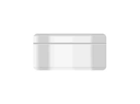 Blank cosmetic cream jar isolated on white background. Realistic vector illustration.のイラスト素材