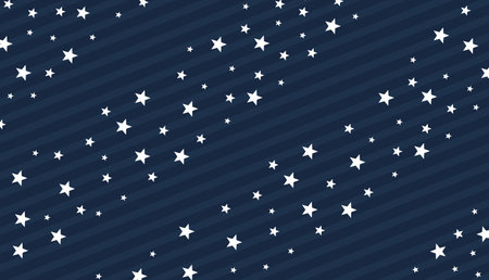 Seamless pattern with stars and stripes on dark blue background. Vector illustration.のイラスト素材